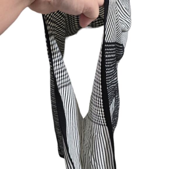 Chico's Black and White Oversized Patchwork Look Street Poncho Size S / M - Picture 5 of 8